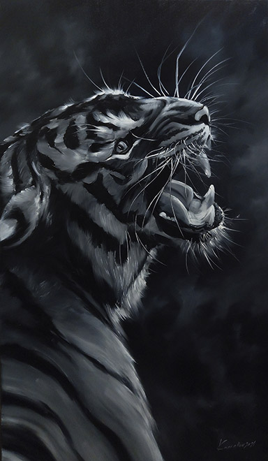 Тигр Черно-белая